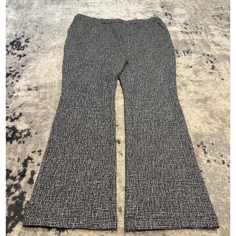 Isaac Mizrahi Wonens Sz 1XLT 1XL Tall Pull On Pants Black Multi Pockets